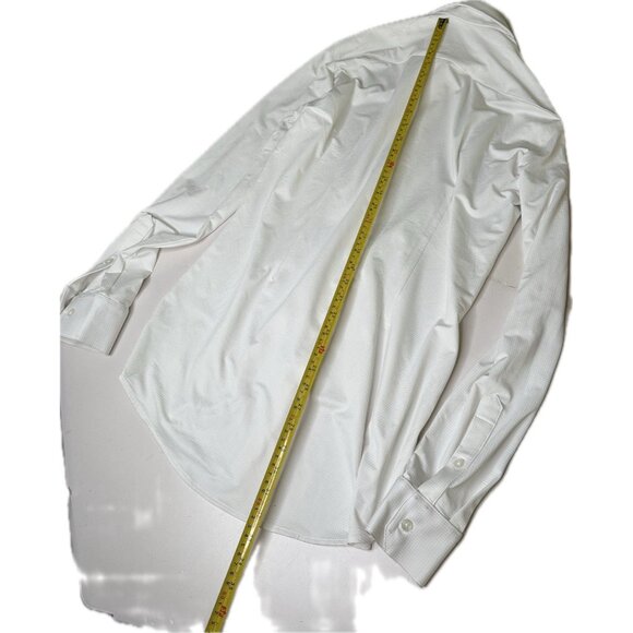 Mizzen+Main Button Down Shirt Spinnaker Tall Trim Fit White Gingham Size M - Picture 7 of 7